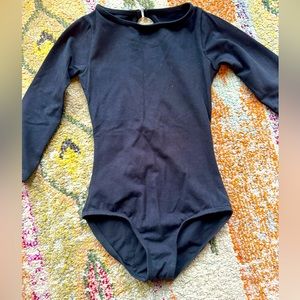 New Mariia black leotard size 12/14 child